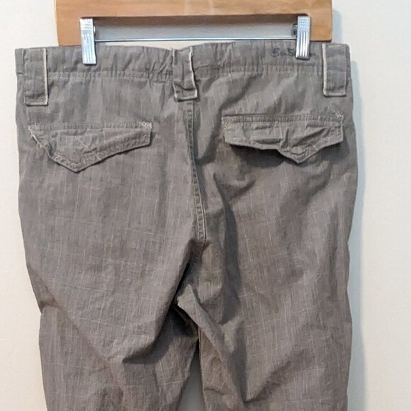 Ben Sherman Casual Pants Button Fly Cotton Tie String Windowpane Plaid - Picture 7 of 11